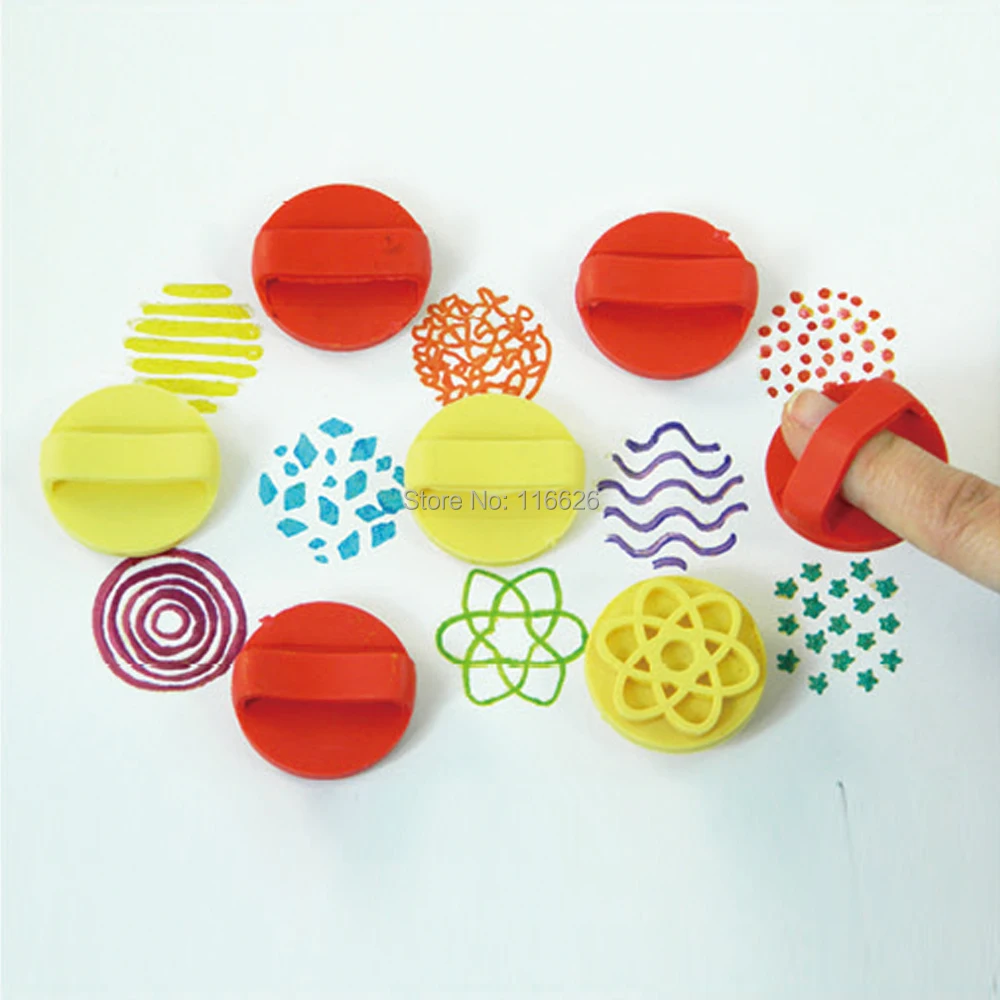 

DIY creative handmade drawing stamp diy rubber stamp by finger 8pcs/lot