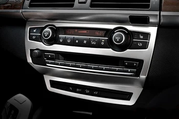 

For BMW X6 E71 2008-2014 Dashboard Console Button Switch Panel Frame Decor Trim Stainless 2pcs Car Styling Accessories