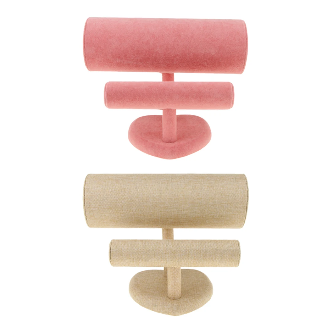Velvet T-Bar Headband Holder Retail Shop Jewelry Display Bangle Stand Rack
