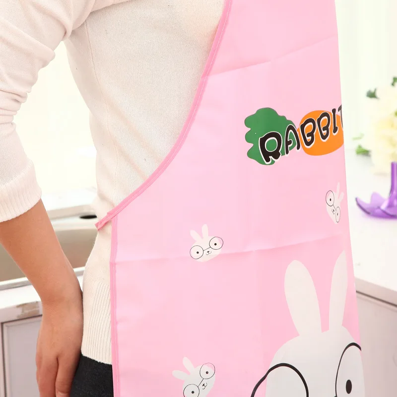 PVC Cartoon Panda Chef half apron Household Cleaning tool Woman kitchen restaurant cooking aprons