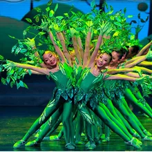 Маленькие костюмы деревьев, танцевальные костюмы с большим деревом, детские костюмы с листьями деревьев