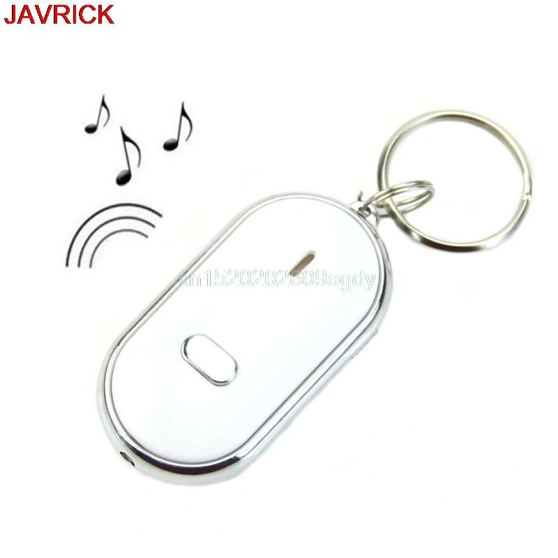 Белый светодиодный брелок со звуком свисток Управление Key Finder позволяющий быстро