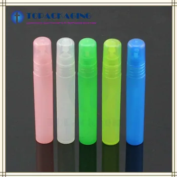 

50PCS/LOT-5ML Spray Pump Bottle,Colourful Plastic Perfume Tube,Makeup Sub-bottling,Empty Cosmetic Container,Small Sample Vials