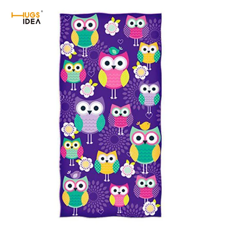 

HUGSIDEA Cartoon Owl 3D Design Cute Bath Face Towel Kids Baby Casual Summer Beach Towels Warmer Soft Cotton Towel for Home Hotel