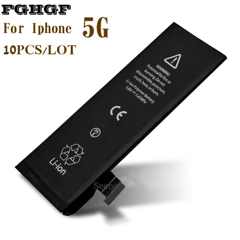 

FGHGF 10PCS Cell Phone Battery For Iphone 5 G 5G Shenzhen Factory 1440mah AAA Quality smartphone replacement battery OEM