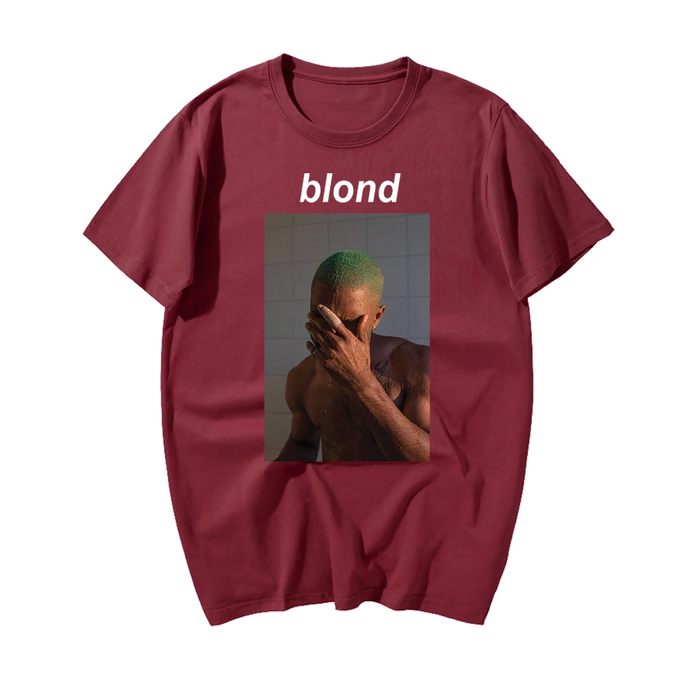 Модная футболка с принтом Frank Ocean Blond, Забавные футболки Harajuku, повседневные хлопковые футболки с коротким рукавом, новая летняя футболка мужская хип-хоп