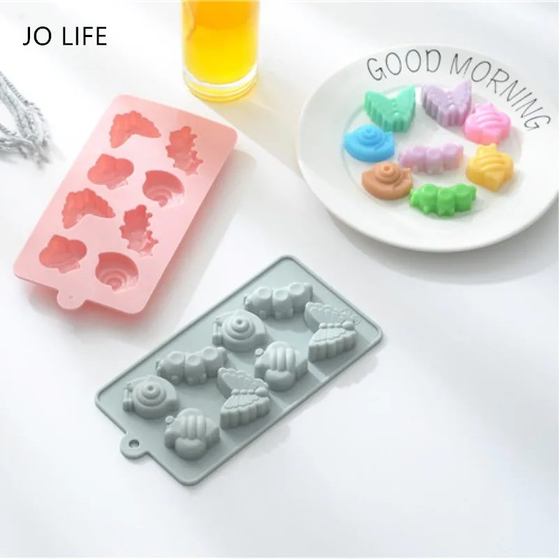 JO LIFE Cartoon Butterfly Insects Cake Decoration Tool Snails Cake Mold Fondant Chocolate Mold