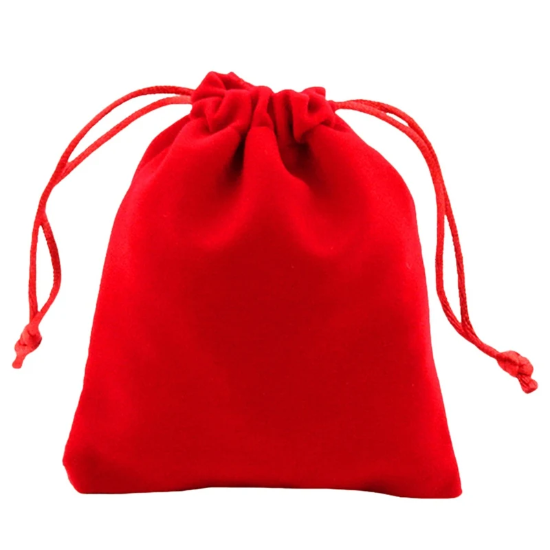 1 шт. маленькая сумка 7x9 10x12,12*15 см Подвески Серьги Упаковка ювелирных изделий сумки Свадебные украшения бархатный мешочек подарочные пакеты - Цвет: BG2576RD-L