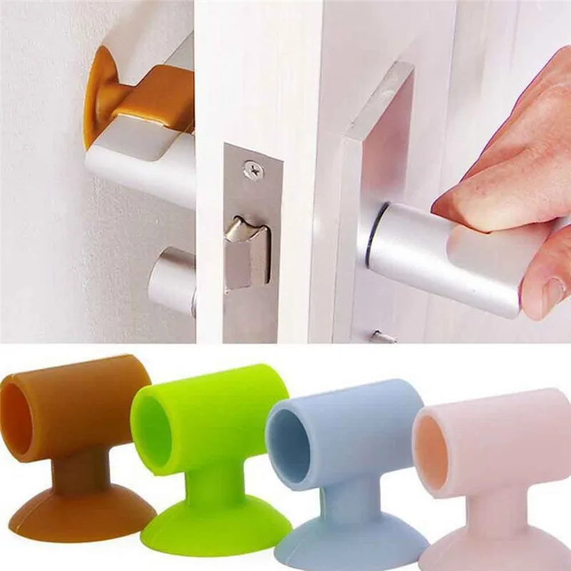 

1pcs Creative Wall Thickening Mute Door Protective Pad Fenders Rubber Fender Handle Door Lock Protection Wall Stick Home Decor