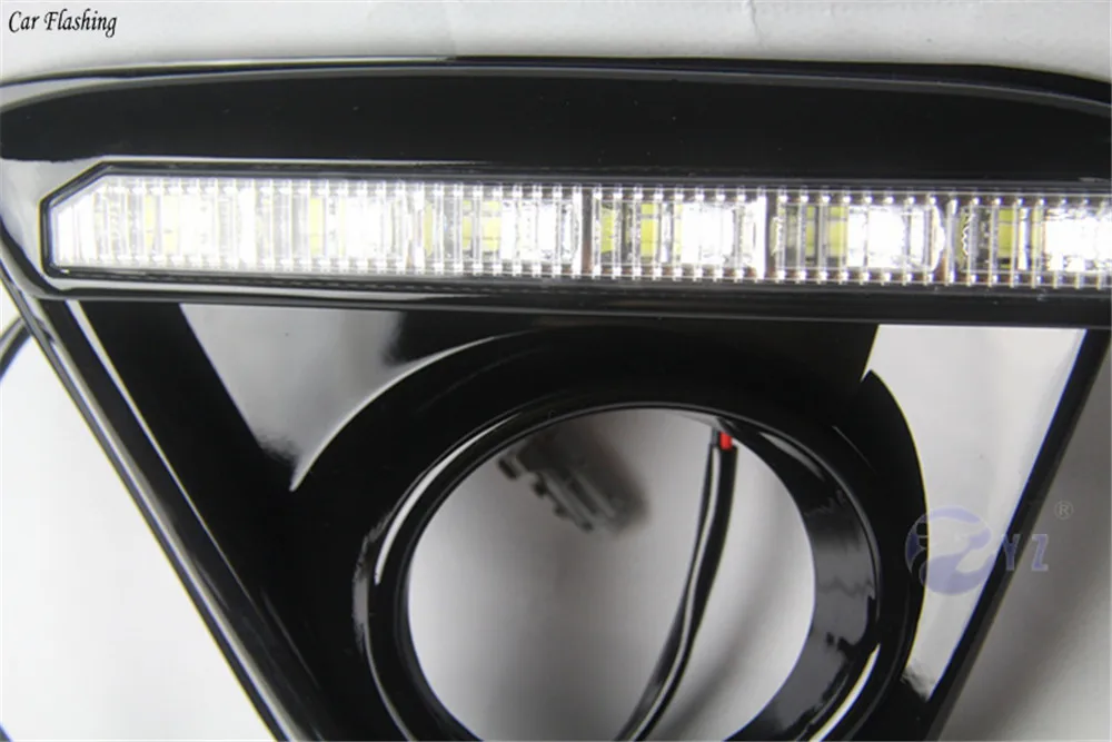 Автомобильная проблесковая 1 комплект светодиодный DRL Дневной светильник дневного светильник с крышкой противотуманных фар DRL для Mazda CX5 CX-5 2012 2013