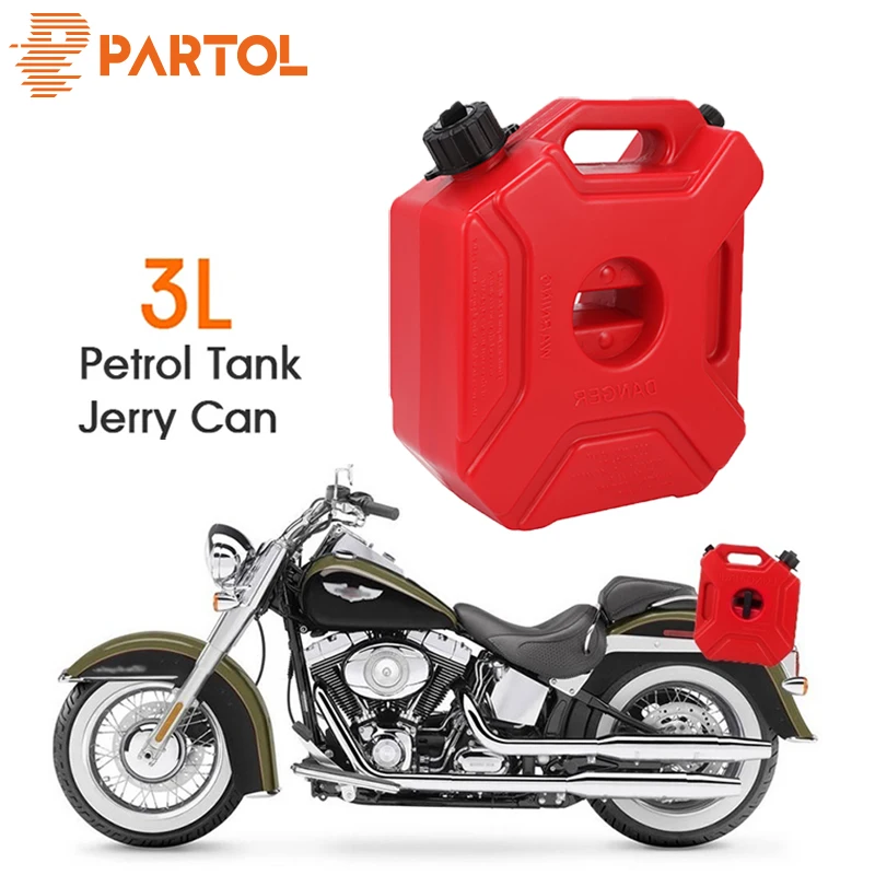 Partol красный 3L топливный бак пластиковые бензиновые банки для автомобиля