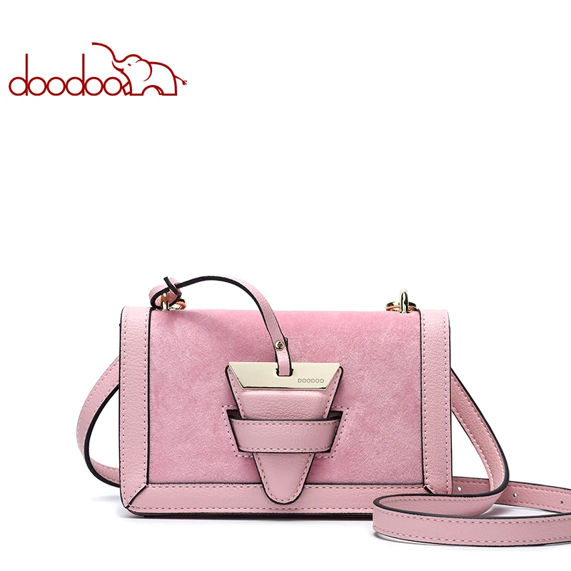

DOODOO Brand Fashion Female Wide Shoulder Strap Bag Nubuck Leather Crossbody Bag Vintage Women Messenger Bag Women Handbag