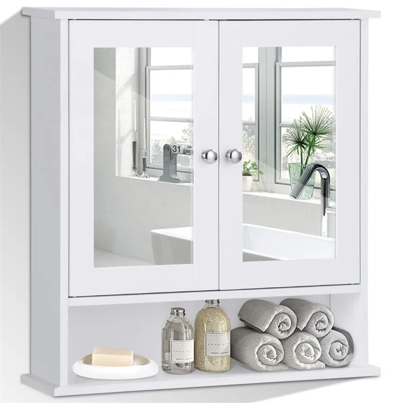 Bathroom Wall Cabinet With Double Mirror Doors Modern High Quality Bathroom Wall Cabinet With Double