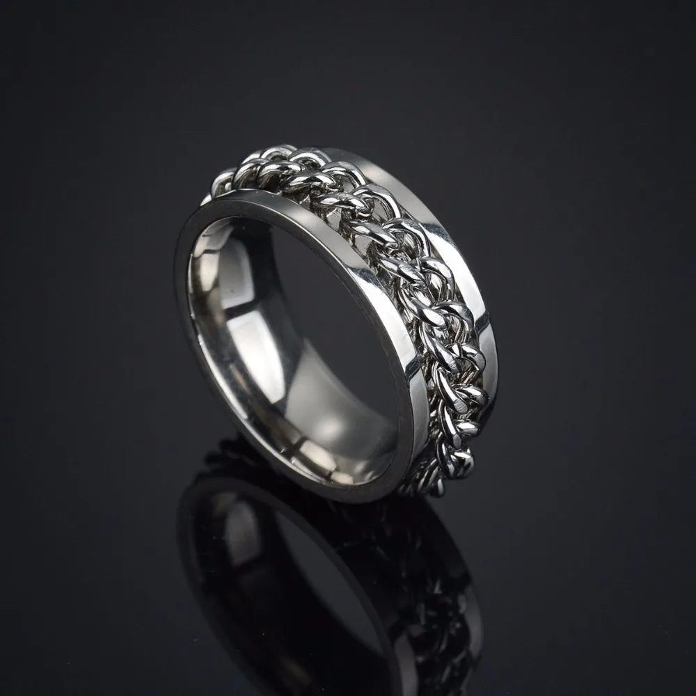 Мужское кольцо Спиннер MeMolissa из нержавеющей стали|ring for|biker ringspinner ring |