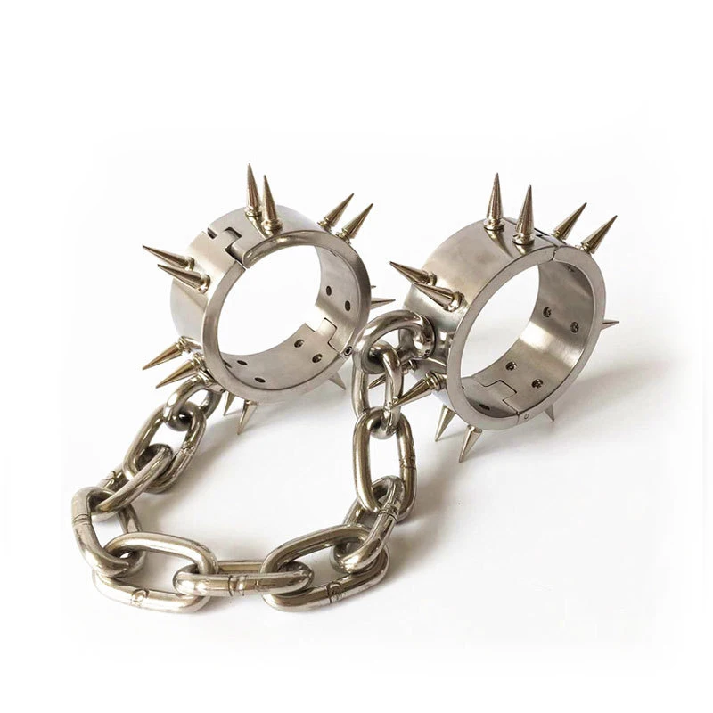 Stainless Steel Bondage Cuffs Kit Bdsm Ankle Cuffs With Thorn Legcuffs Adult Games Bondage Restraints Slave Sex Toys For Couples Stainless Steel Bondage Cuffs Kit Bdsm Ankle Cuffs With Thorn Legcuffs Adult Games Bondage Restraints Slave Sex Toys For Couples