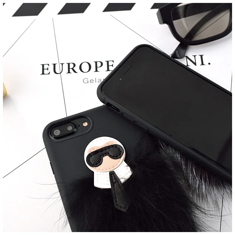 New Karlito Soft TPU Phone Case Lafayette Phone Cover For Apple iphone 6/6s 6/6s plus 7/8 7/8Plus X Mr KarlLagerfeld Fur Skin 