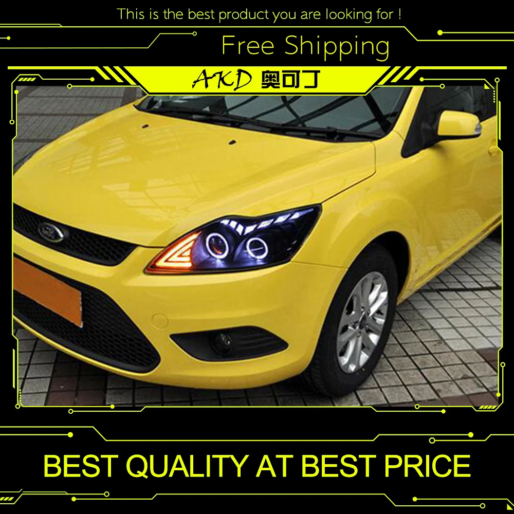 

AKD Car Styling for Ford Focus Headlights 2009-2011 Focus 2 LED Headlight DRL Bi Xenon Lens High Low Beam Parking Fog Lamp