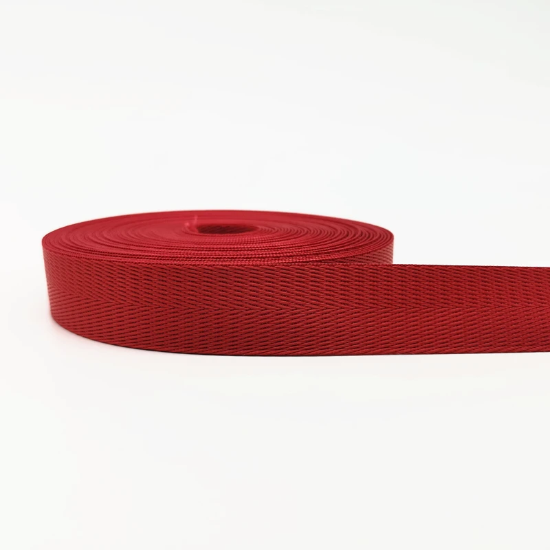 2 ярда "(25 мм) Высококачественный нейлоновый ремень с узором в елочку, рюкзак с ремнем, сумка для шитья, ремень, аксессуары - Цвет: Red