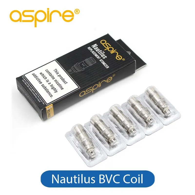 

Aspire Nautilus 2 BVC Coil Vape evaporator Nautilus mini atomizer coils 1.8/1.6/0.7ohm for Nautilus K3 Triton mini 5pcs/lot