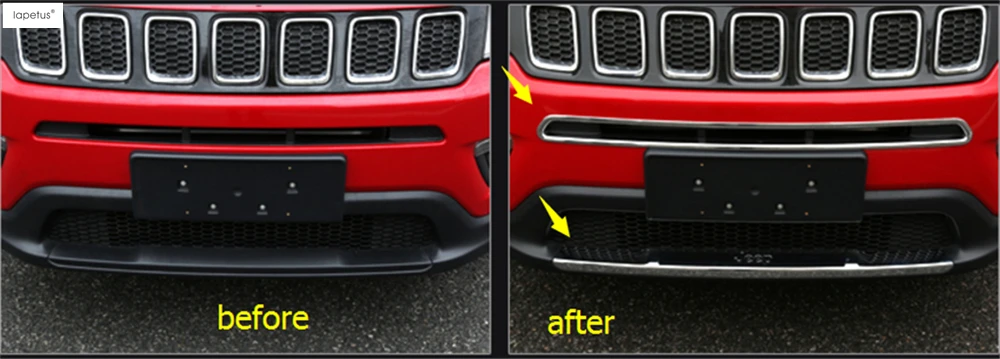 Аксессуары Lapetus подходят для Jeep Compass 2017 2020 Передняя Нижняя крышка бампера +