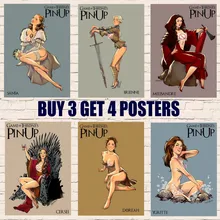 Nuevo Juego de tronos temporada 8 cartel de juego de TV póster recubierto Vintage sexy hermosa pared pegatinas Home Posters arte Decoración