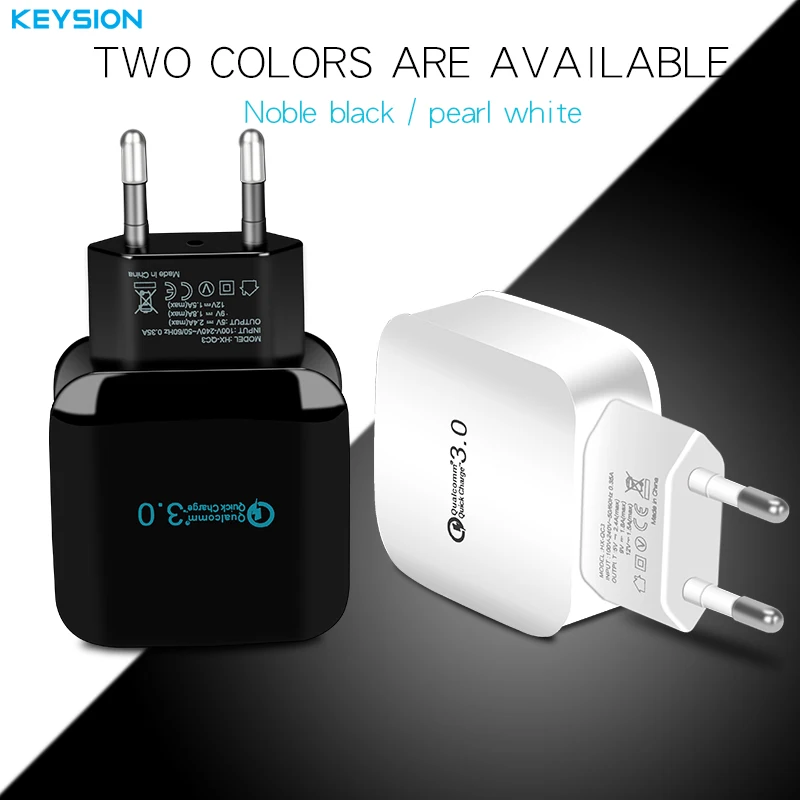 KEYSION USB зарядное устройство для телефона Быстрая зарядка EU QC 3 0 2 быстрое Samsung LG Xiaomi