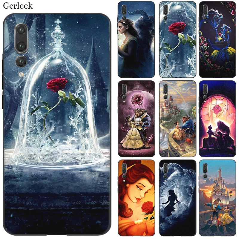 Силиконовый чехол для мобильного телефона Desxz Beauty Beast Rose Huawei P9 P8 P10 P20 P30 Lite Pro P Smart Z