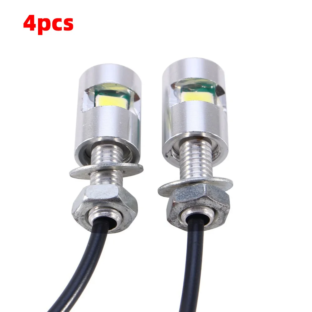 

4Pcs 12V Durable Metal High Power Bulbs Bright License Plate Lights 5630LED Screw Bolt Lamp Styling Car Motorcycle SMD Universal