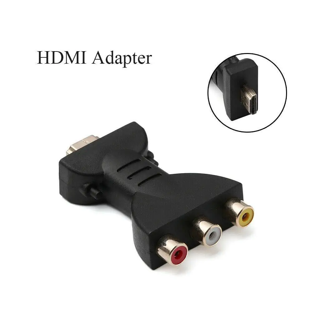 

BEESCLOVER AV Digital Signal HDMI To 3 RCA Audio Adapter Component Converter for HDTV DVD Audio Cable
