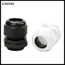 10 шт. IP68 PG7 для 3-6,5 мм PG9 PG11 PG13.5 PG16 PG19 провода кабель Белый Черный Водонепроницаемый Нейлон Пластик кабельный ввод Разъем