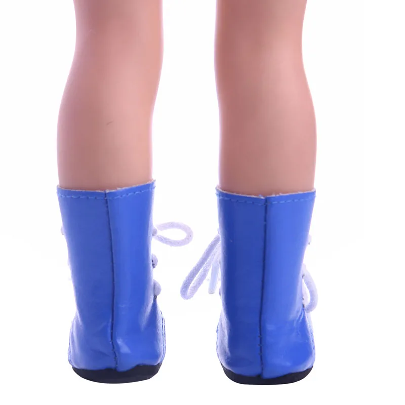 Solid color small boots for 14.5 inch American girl doll Wellie Wisher doll clothes 19