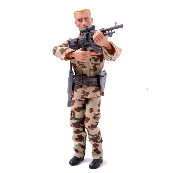 

original box about 29cm Multi-joint movable soldier model American soldier with Simulation weapon boy's gift
