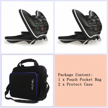 Portable Travel Case Carrying Shoulder PS4 Bag handbag For Sony PS4 PS 4 Playstation 4+Shockproof Pouch Bag Case For PS4 Gamepad