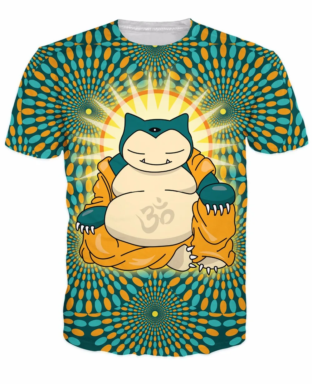 buddha snorlax t shirt sleeping type snorlax buddha character t shirt summer buddha snorlax t shirt sleeping type snorlax buddha character t shirt summer