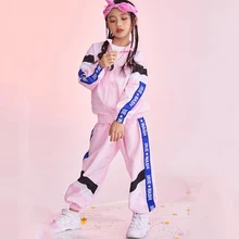 Детская обувь для девочек Костюм Джаз Street Dance хип хоп танцы выступления одежда костюм сценический наряд дети прилив осенний костюм DL3282