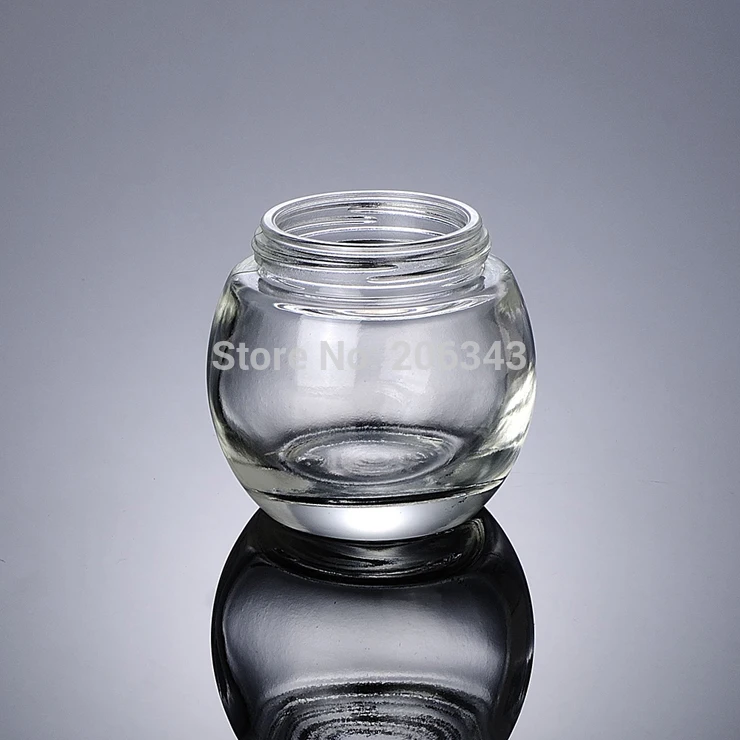 120G transparent clear glass jar ,cream jar ,face mask jar Cosmetic