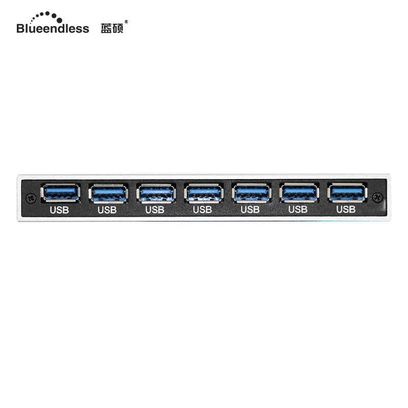 Blueendless бесплатная доставка 7 портовый USB концентратор 3 0 алюминиевый зарядный для