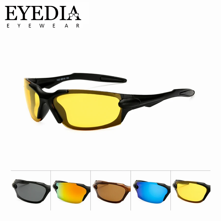 

New Fashion Vintage Men Polarized Driving Night Vision Glasses With Yellow Len Retro Mirror Sport Windproof Sunglasses L1022KP