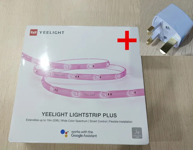 Yee светильник RGB светодиодный 2 м умный светильник-полоса умный дом для Mi Home приложение WiFi работает с Alexa Google Home Assistant 16 миллионов красочных - Цвет: Add UK plug