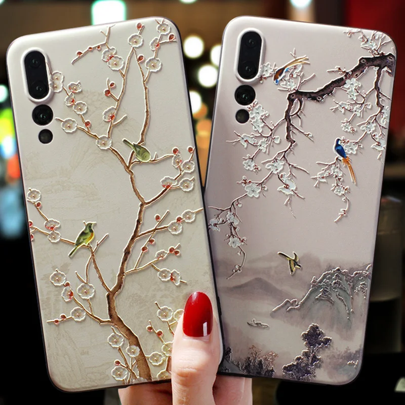 

3D Relief Flower TPU For Huawei P Smart Plus 2019 P30 P20 P10 P8 Mate 20 Pro 10 P9 P8 Lite Mini 2017 Nova 2i 3 3i 3e Emboss Case