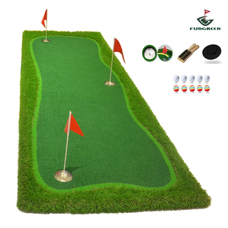 

1X3M Indoor & Outdoor Backyard Golf Putting Mat Residential Training Hitting Pad Practice Rubber Tee Holder Drop Shipping