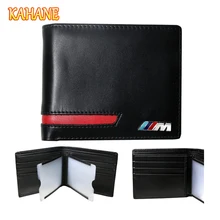 KAHANE Genuine Leather Men Wallet Car Driver License Holder Credit Card Wallet For BMW E46 E60 E90 F10 E64 E91 E39 F10 F20 F30
