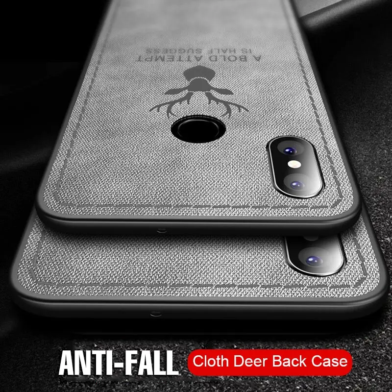 

Luxury Cloth Phone Case For Xiaomi Mi9 Mi 8 SE A2 lite 6X 5X A1 Soft Cover Case Redmi Note7 6 5 pro 4 4X 6A 6Pro Silicone Cover