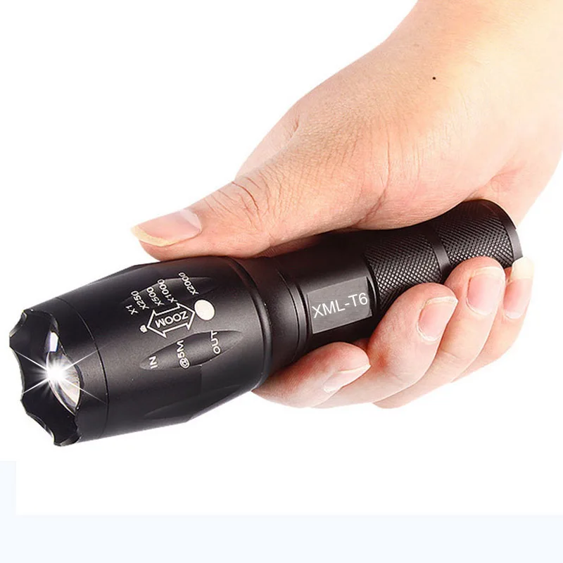 

Hot Seller! Super Bright 5 Modes XML T6 3800LM Zoom Led Flashlight Waterproof Torch Lights lanterna for Camping