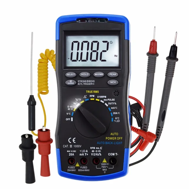 Auto & Manual Range Digital Multimeter Auto Ranging LCD Engine Analyzer