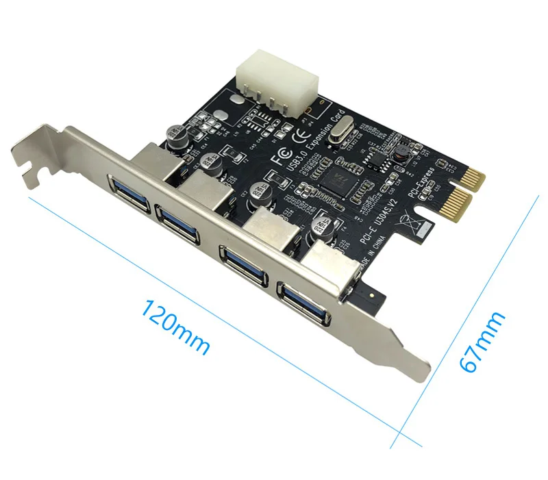 U3V PCI Express Post Card PCI-E USB 3