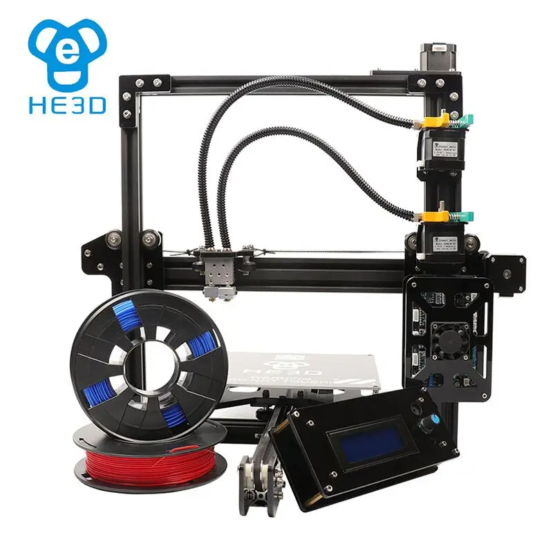 Новое обновление reprap автоматический уровень HE3D EI3 двойной гибкий алюминиевый экструдер diy 3D принтер Тепловая кровать 200*200*200 мм размер печати
