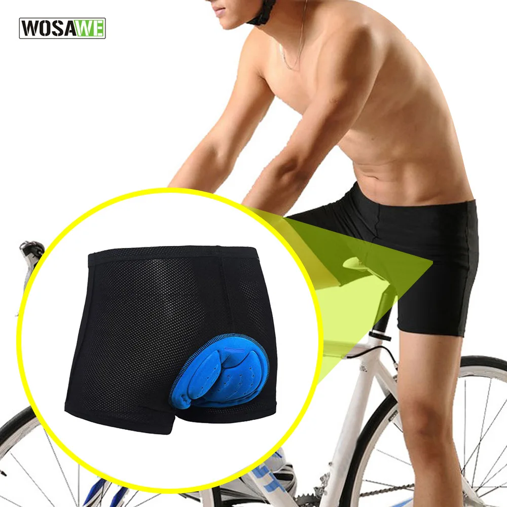 WOSAWE Men's Cycling Underwear Bicycle Mountain MTB Shorts Riding Bike Sport Compression Tights 5D Padded | Спорт и развлечения