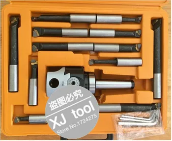 Price MT3 Taper, F1-18 75mm Boring Head With MT3 Shank And 12pcs 18mm Boring Bars, Boring Head Set, F1 Boring Head