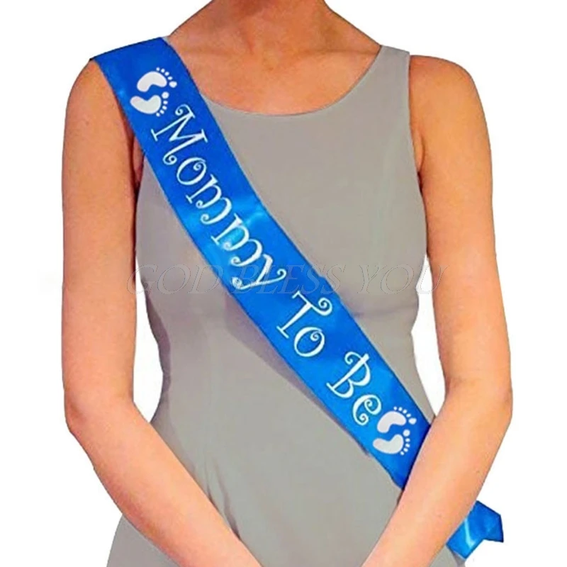 

Footprint Blue Mommy To Be Sash Baby Boy Baby Shower Newborn Party Decoration